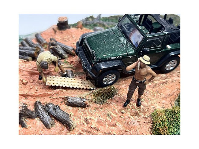"4X4 Mechanics" 2 Piece Diecast Figure Set 1 for 1/43 Scale Models by American Diorama-American Diorama-ModelCars.com
