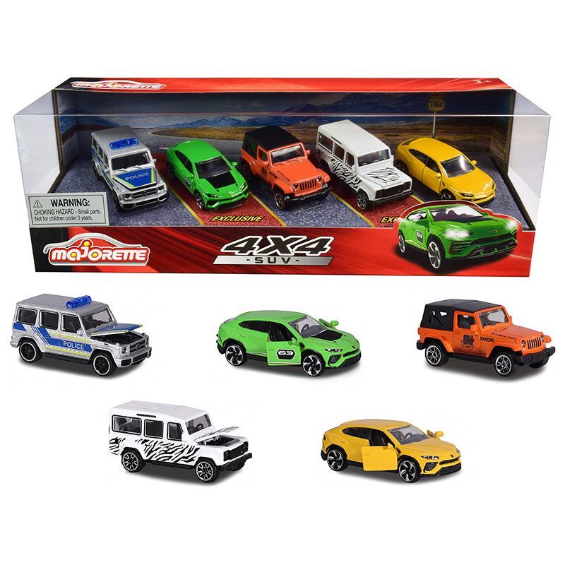 4x4 SUV Giftpack 5 piece Set 1/64 Diecast Model Cars by Majorette - Majorette - ModelCars.com
