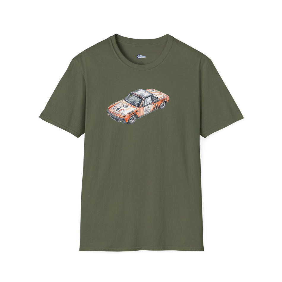 Sketch Art 24 Hours of Le Mans Vintage Porsche 914/6 #46 1971 -T-Shirt