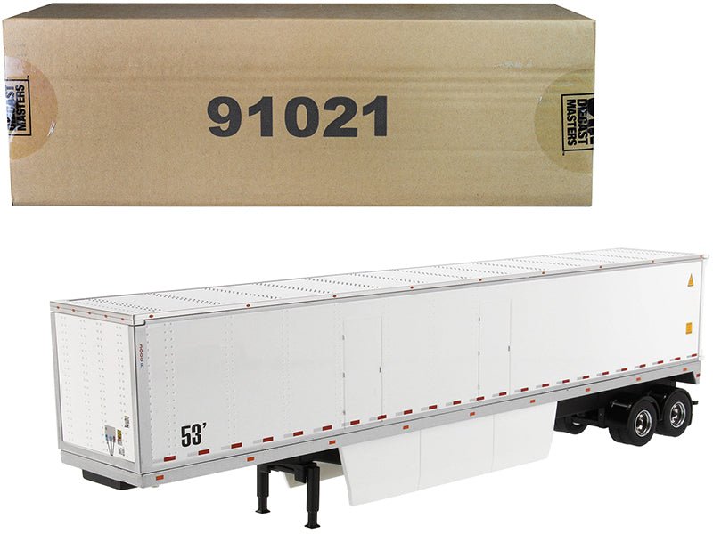 53' Dry Cargo Van Trailer White "Transport Series" 1/50 Diecast Model by Diecast Masters-Diecast Masters-ModelCars.com