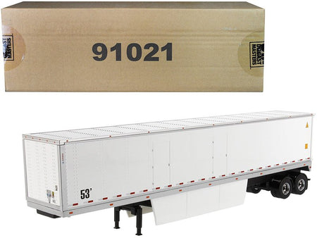 53' Dry Cargo Van Trailer White "Transport Series" 1/50 Diecast Model by Diecast Masters-Diecast Masters-ModelCars.com