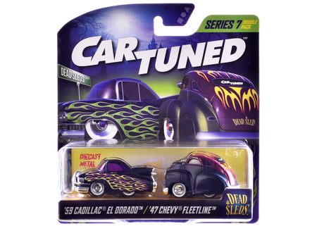 Cartuned Series 7 '59 Cadillac & '47 Chevy Diecast Sleds in Box 1