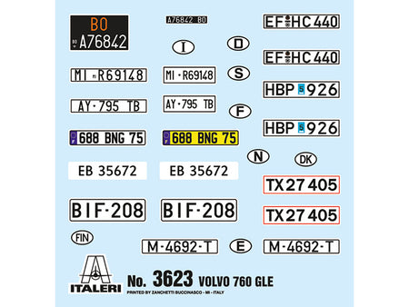 Skill 3 Model Kit Volvo 760 GLE 1/24 Scale Model by Italeri