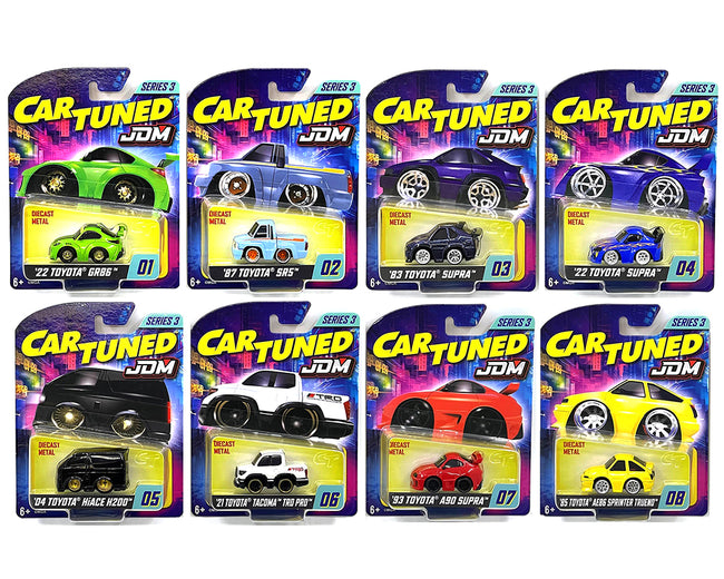 JDM Tuners Series 3 Set of 8 Pieces Diecast Model Cars by CarTuned