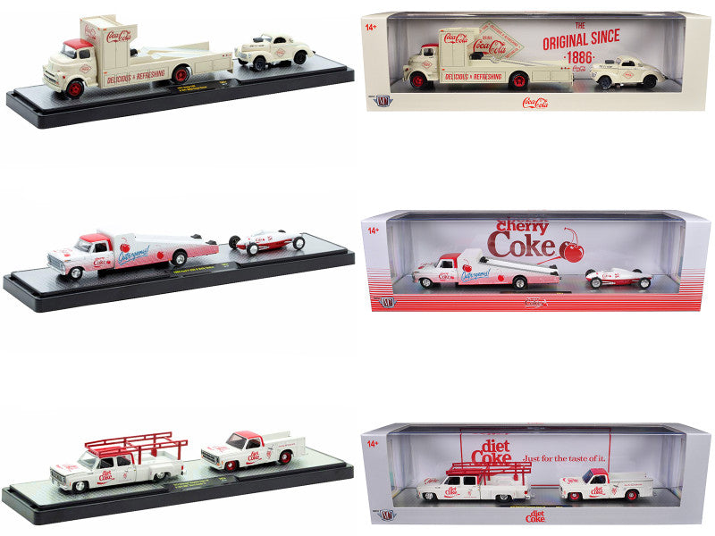 M2 Auto Haulers "Coca-Cola" Set of 3 pieces Release 34 Limited Edition to 8000 pieces Worldwide 1/64 Diecast Models by M2 Machines