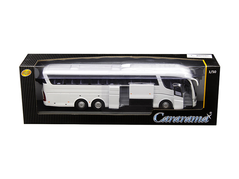 Super Coach Autobus White 1/50 Diecast Model by Cararama