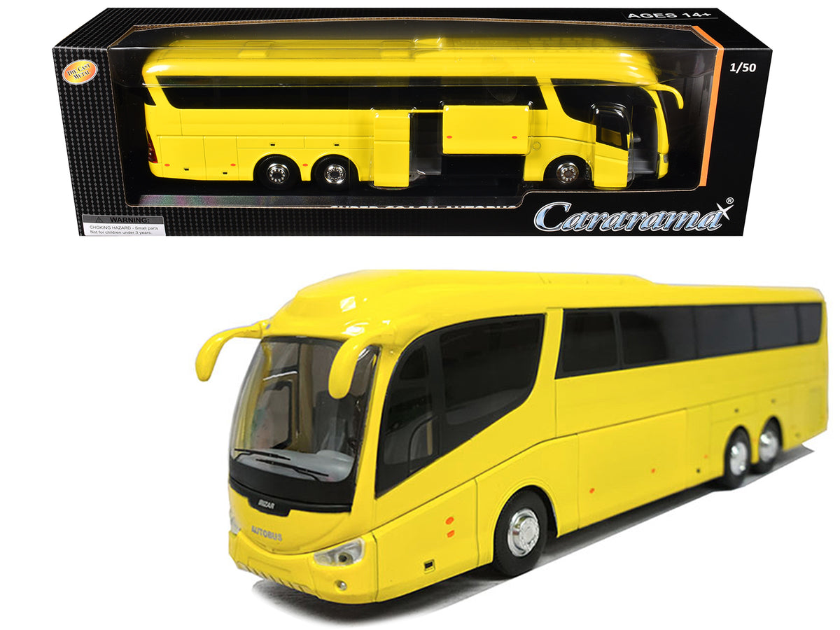 Super Coach Autobus Yellow 1/50 Diecast Model by Cararama