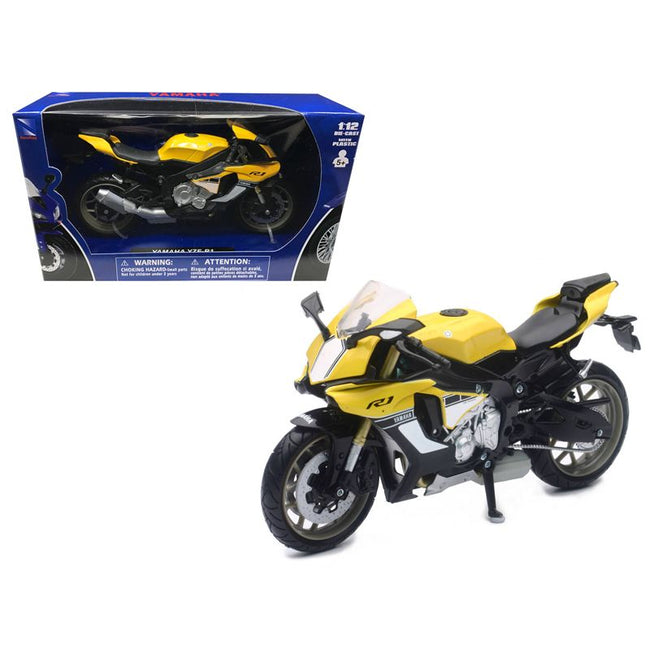 2016 Yamaha YZF-R1 Yellow Motorcycle Model 1/12 by New Ray