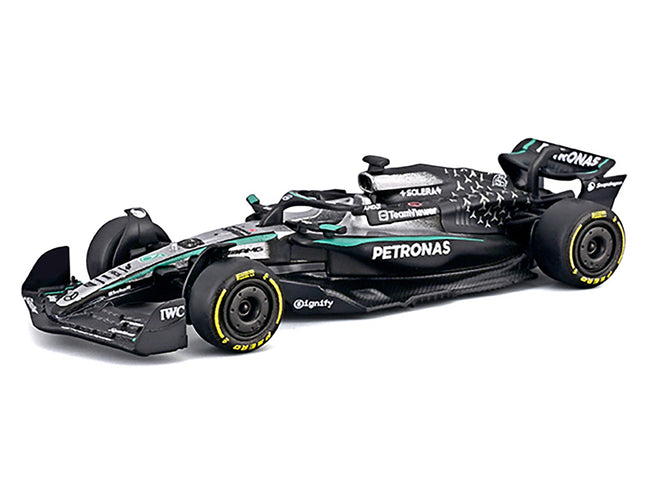 Mercedes AMG F1 W16 E Performance #63 George Russell Formula One F1 World Championship (2025) "Formula Racing" Series 1/64 Diecast Model Car by Bburago