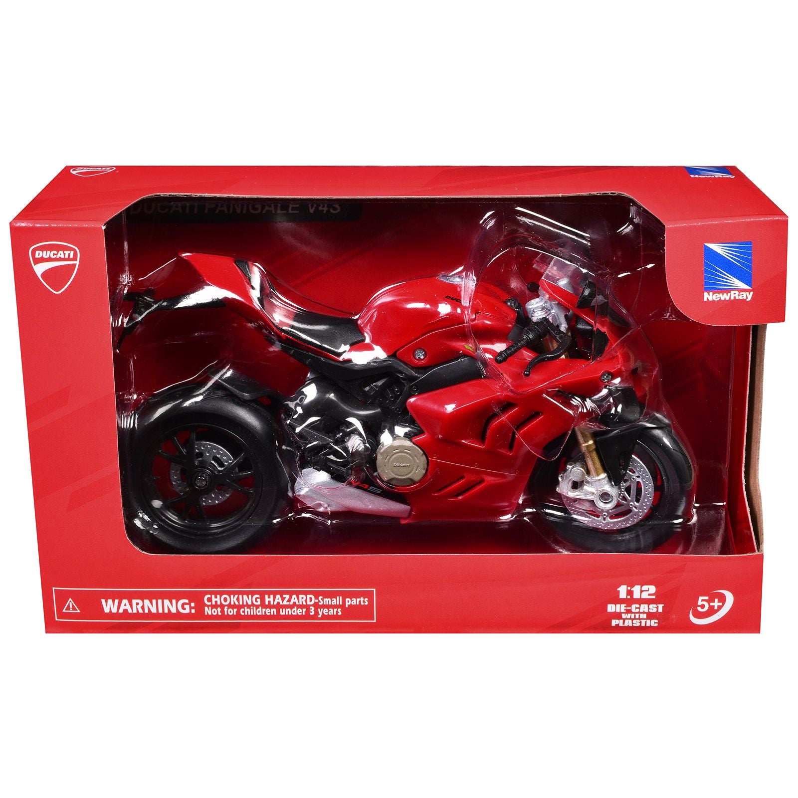 Ducati Panigale V4S Motorcycle Red 1/12 Diecast Motorcycle Model by New Ray