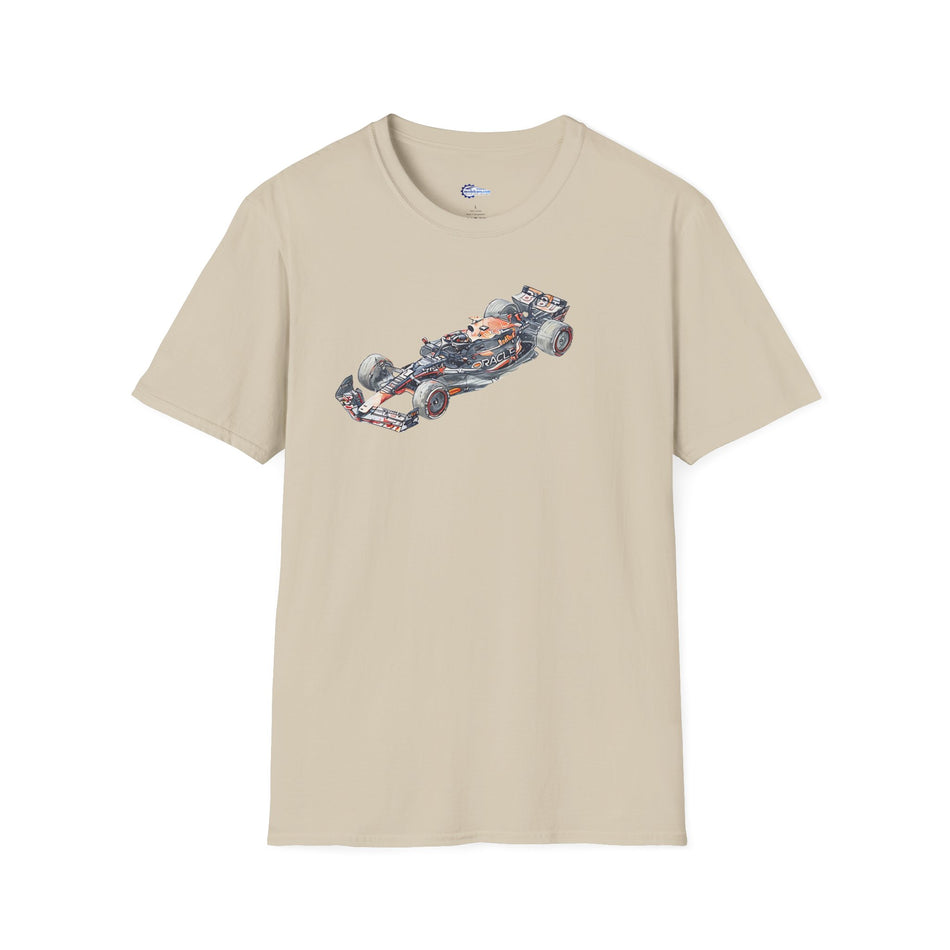 Sketch - Art - T-Shirt Red Bull Racing Inspired RB19 #1 Max Verstappen Oracle Formula One F1 United States GP 2023