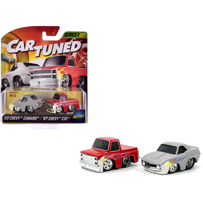 "Pro Street" Series 1 Chevrolet Double Pack Set of 2 Cars Diecast Model Cars by CarTuned