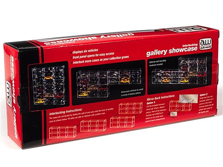 6 Car Interlocking Collectible Display Show Case for 1/64 Scale Model Cars by Auto World-Autoworld-ModelCars.com