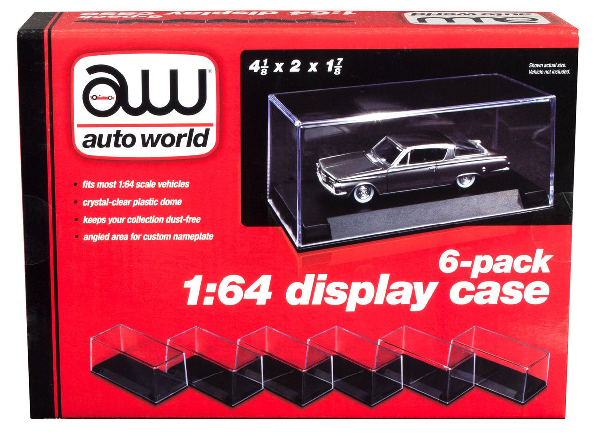6 Collectible Display Show Cases for 1/64 Scale Model Cars by Auto World-Autoworld-ModelCars.com