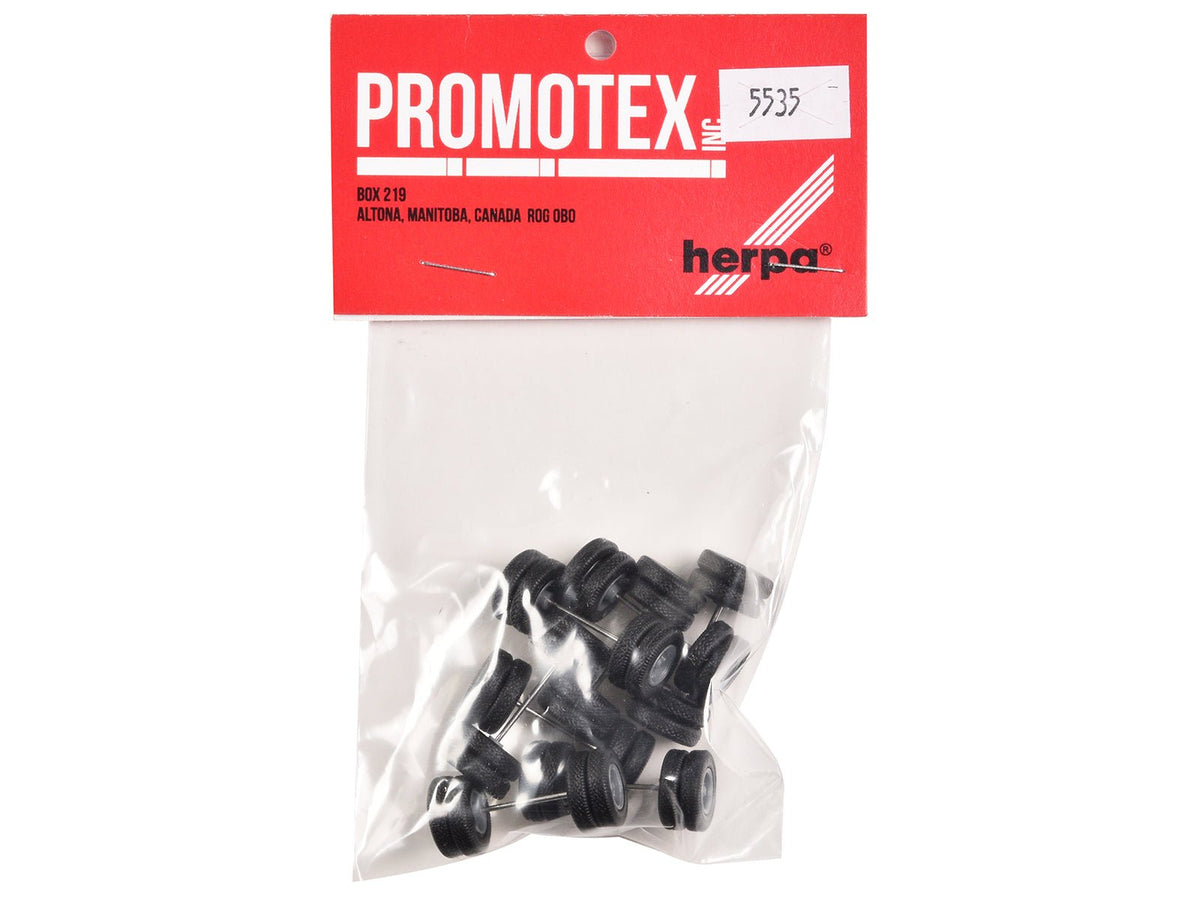 6-Spoke Rear Wheelset Set of 8 pieces 1/87 (HO) Plastic Model by Promotex-Promotex-ModelCars.com