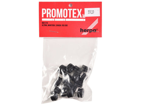 6-Spoke Rear Wheelset Set of 8 pieces 1/87 (HO) Plastic Model by Promotex-Promotex-ModelCars.com
