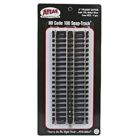 6" STRAIGHT TRCK - 4PCS(NS) - Atlas Track - ModelCars.com