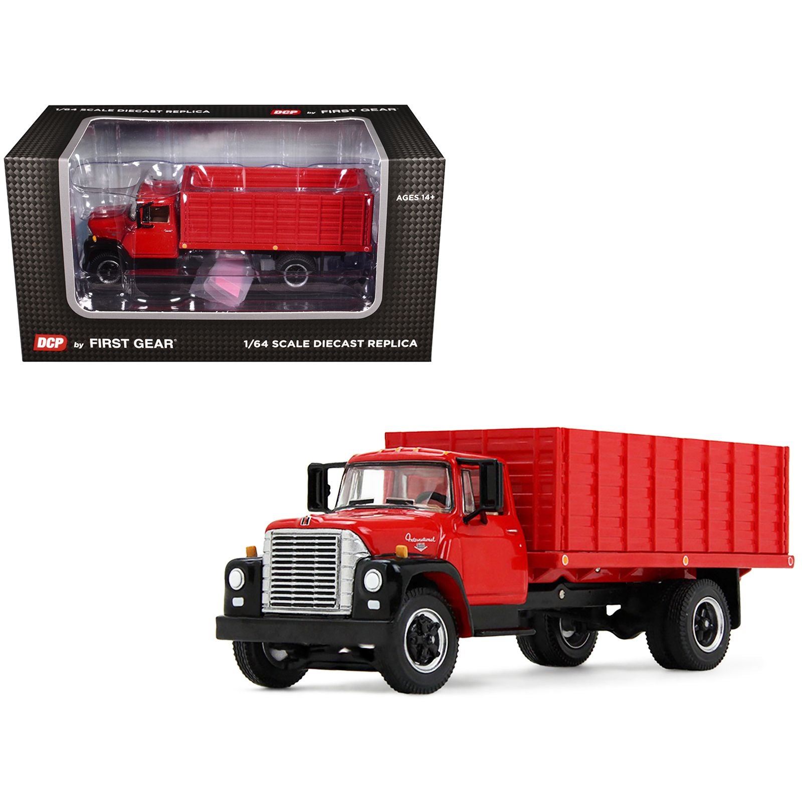 1970s International Loadstar Grain Truck Harvester Red 1/64 Diecast Model by DCP/First Gear