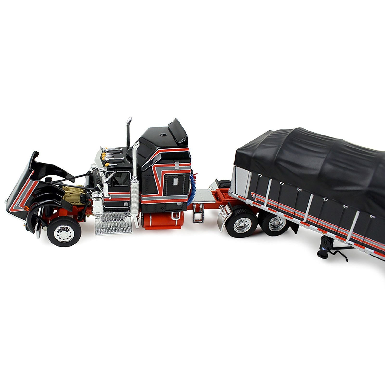 Model semi-truck with trailer.