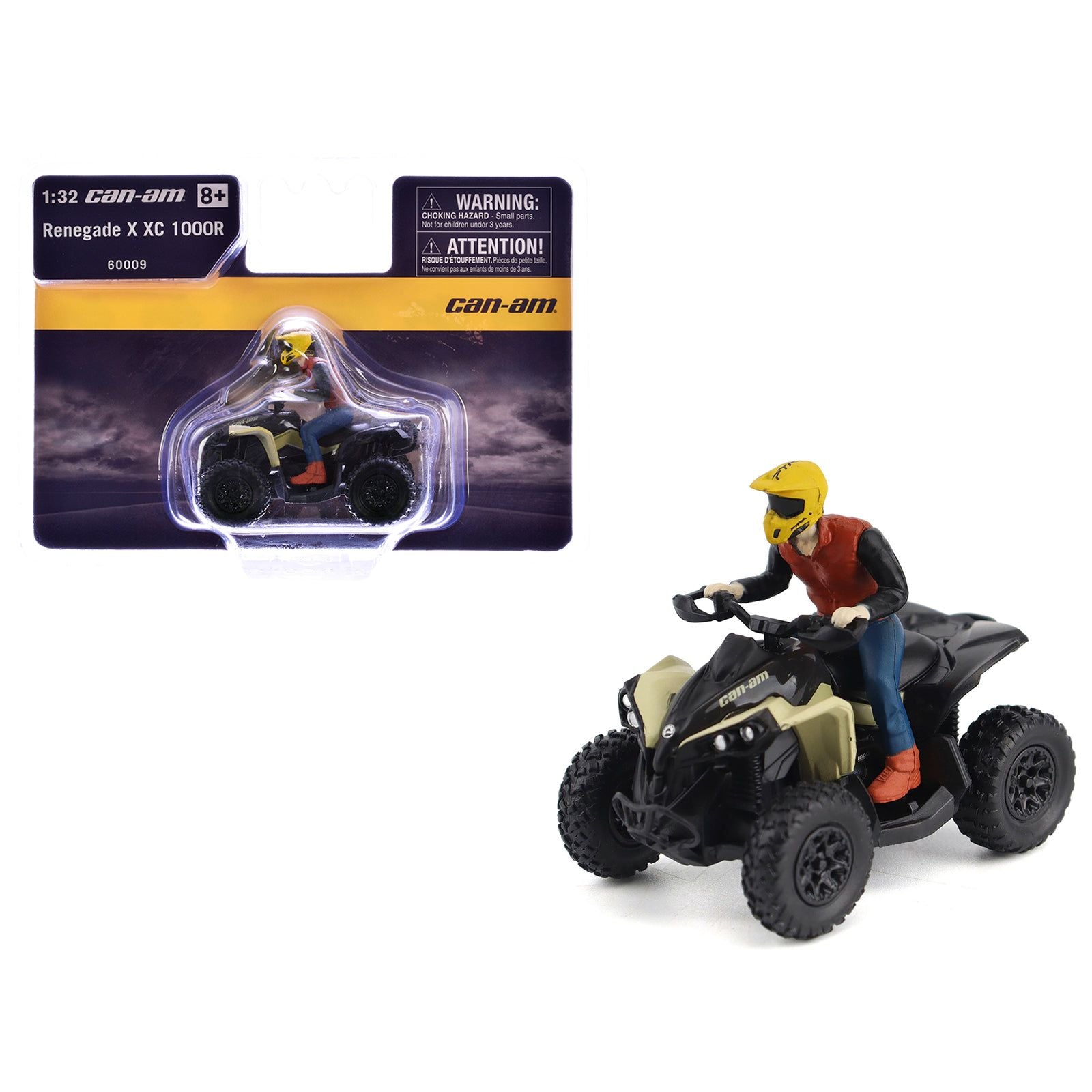 Can-Am Renegade X XC 1000R ATV Desert Tan with Driver Figure 1/32 Diecast Model by BRP Models