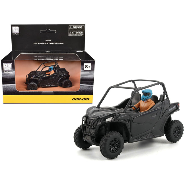 Can-Am Maverick Trail DPS 1000 Matt Black with Driver Figure 1/32 Diecast Model by BRP Models