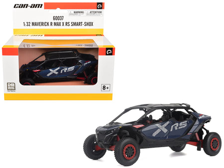 Can-Am Maverick R MAX X RS with Smart-Shox Dark Blue and Red 1/32 Diecast Model by BRP Models