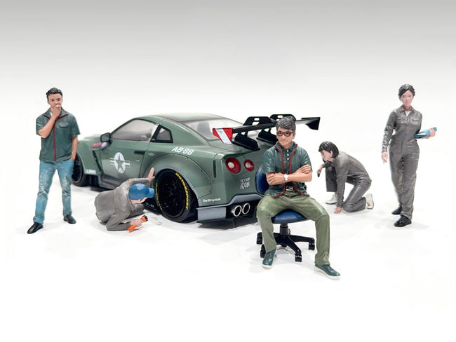 "Top Tuners" 5 piece Figure Set "Premium" Series for 1/18 Scale Models by American Diorama