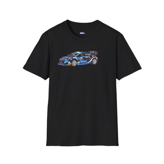 Vector Art Ford Puma Rally1 #13 Gregoire Munster - Louis Louka "Central European Rally" (2023) - Unisex T-Shirt