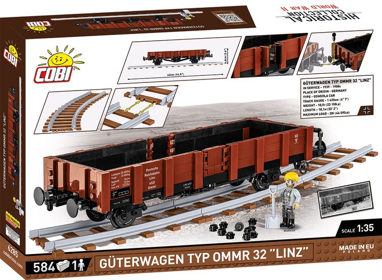 Cobi 584pcs Trains Guterwagen Typ Ommr 32 Linz