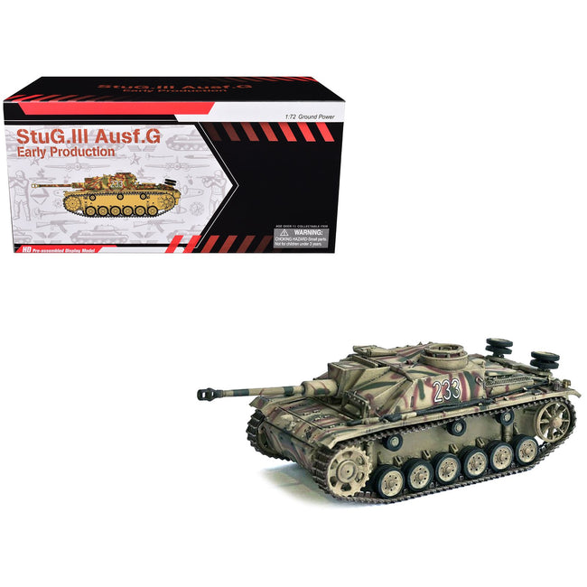 Germany StuG III Ausf. G "Early Production" Tank "#233 Pz.Abt. 103 3.Pz.Gren. Div. Rome" (1943) "NEO Dragon Armor" Series 1/72 Plastic Model by Dragon Models
