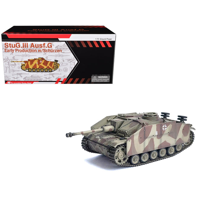 Germany StuG III Ausf. G "Early Production" with Schurzen Tank "Pz.Gren.Div. Totenkopf Kursk" (1943) "NEO Dragon Armor" Series 1/72 Plastic Model by Dragon Models