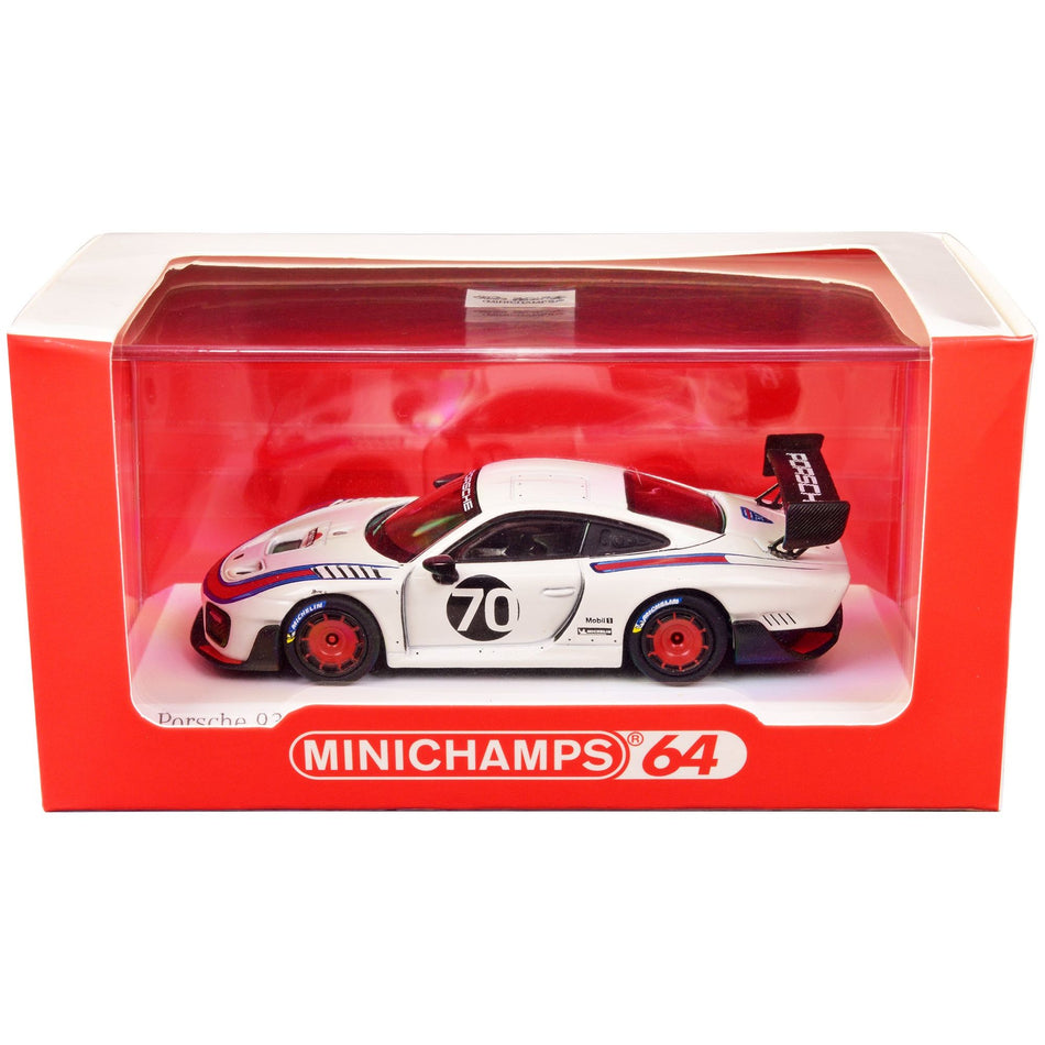 2018 Porsche 935/19 #70 "Martini Racing" White with Graphics 1/64 Diecast Model Car by Minichamps