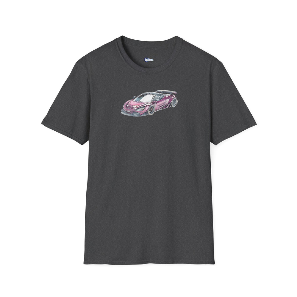 McLaren 720S LB-Works Purple Metallic Sketch Art T-Shirt, Unisex Tee, Car