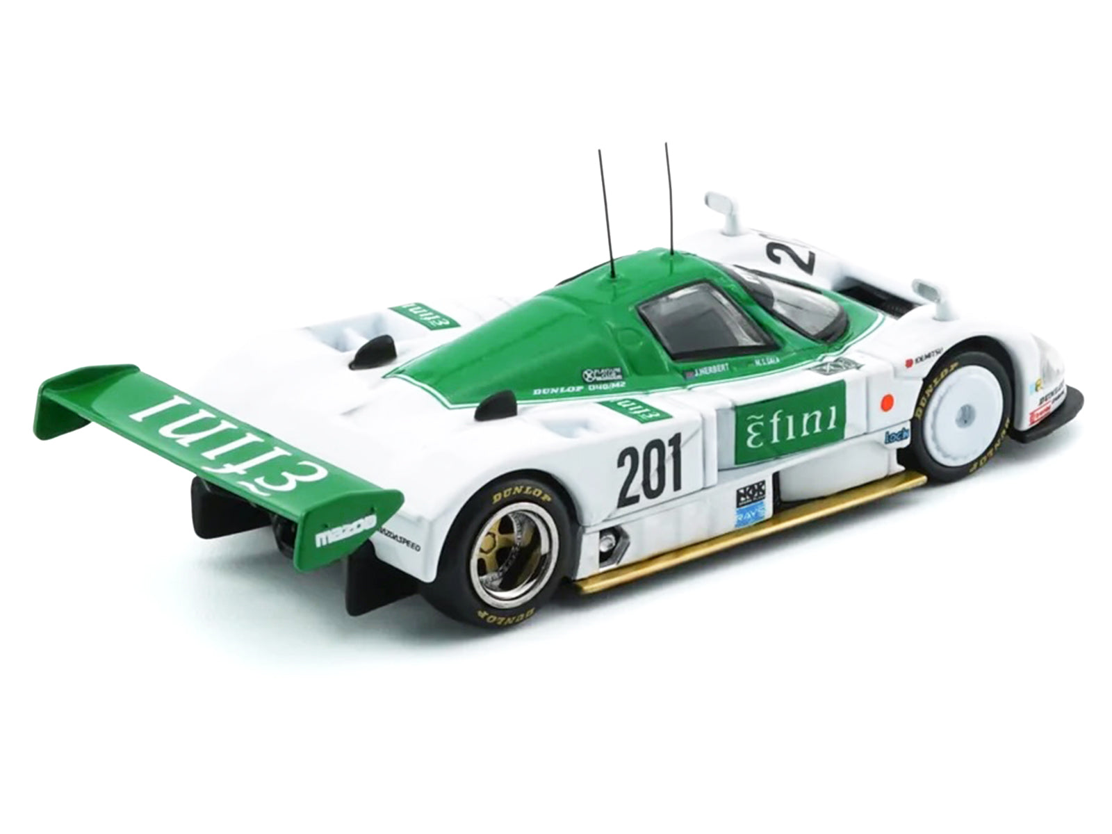 White & Green Race Car 201 - 64B0434-2__39671