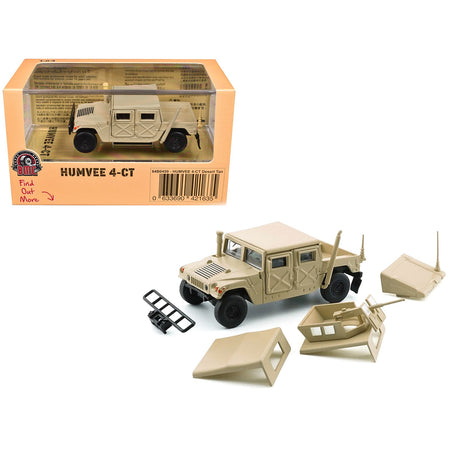 HUMVEE 4-CT Military Vehicle Desert Tan with Alternative Tops 1/64 Diecast Model Car by BM Creations