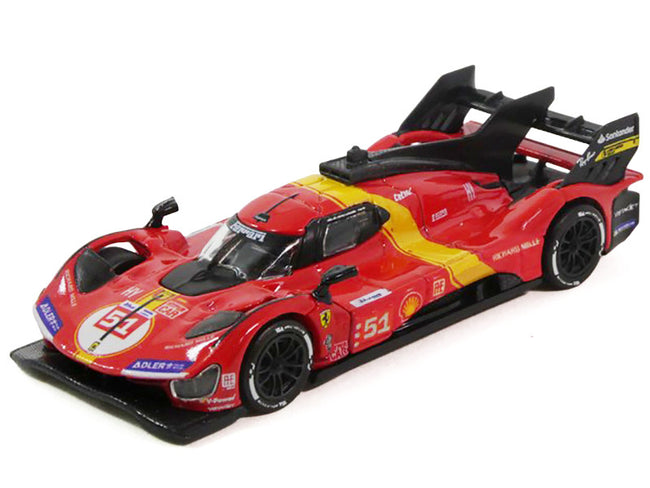 Ferrari 499P #51 James Calado - Antonio Giovinazzi - Alessandro Pier Guidi "Ferrari AF Corse" Winner "24 Hours of Le Mans" (2023) 1/64 Diecast Model Car by Polistil