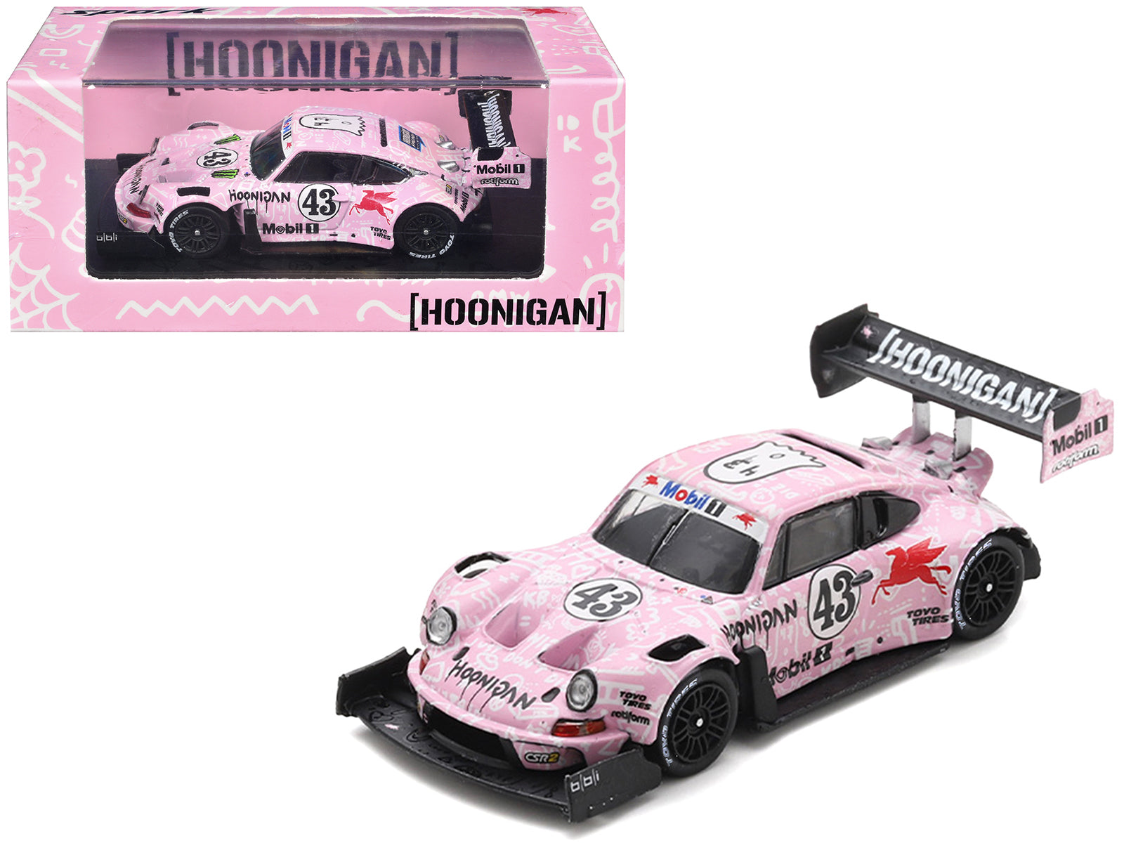Porsche "Hoonipigasus" 911 #43 Ken Block "Pikes Peak" (2022) 1/64 Diecast Model Car by Spark