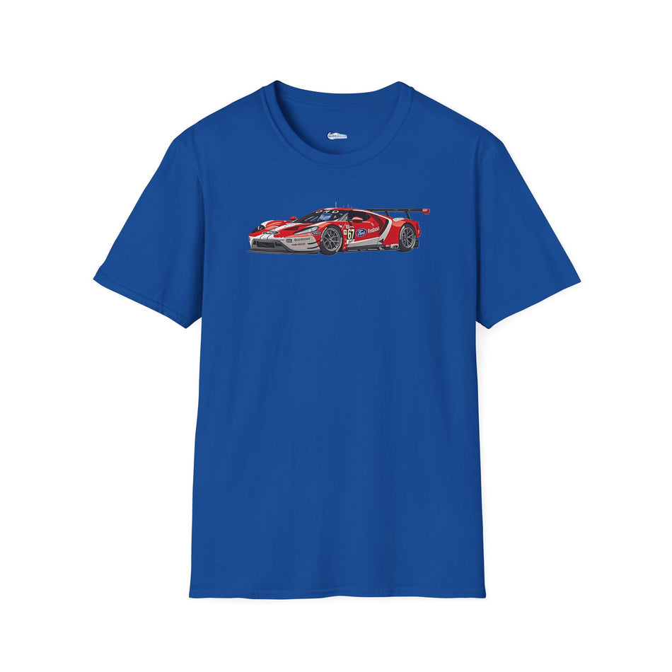 Modern Vector Art 24 Hours of Le Mans (2019) Ford GT #67 Harry Tincknell - Andy Priaulx - Jonathan Bomarito -  Unisex T-Shirt - Racing Enthusiast Apparel
