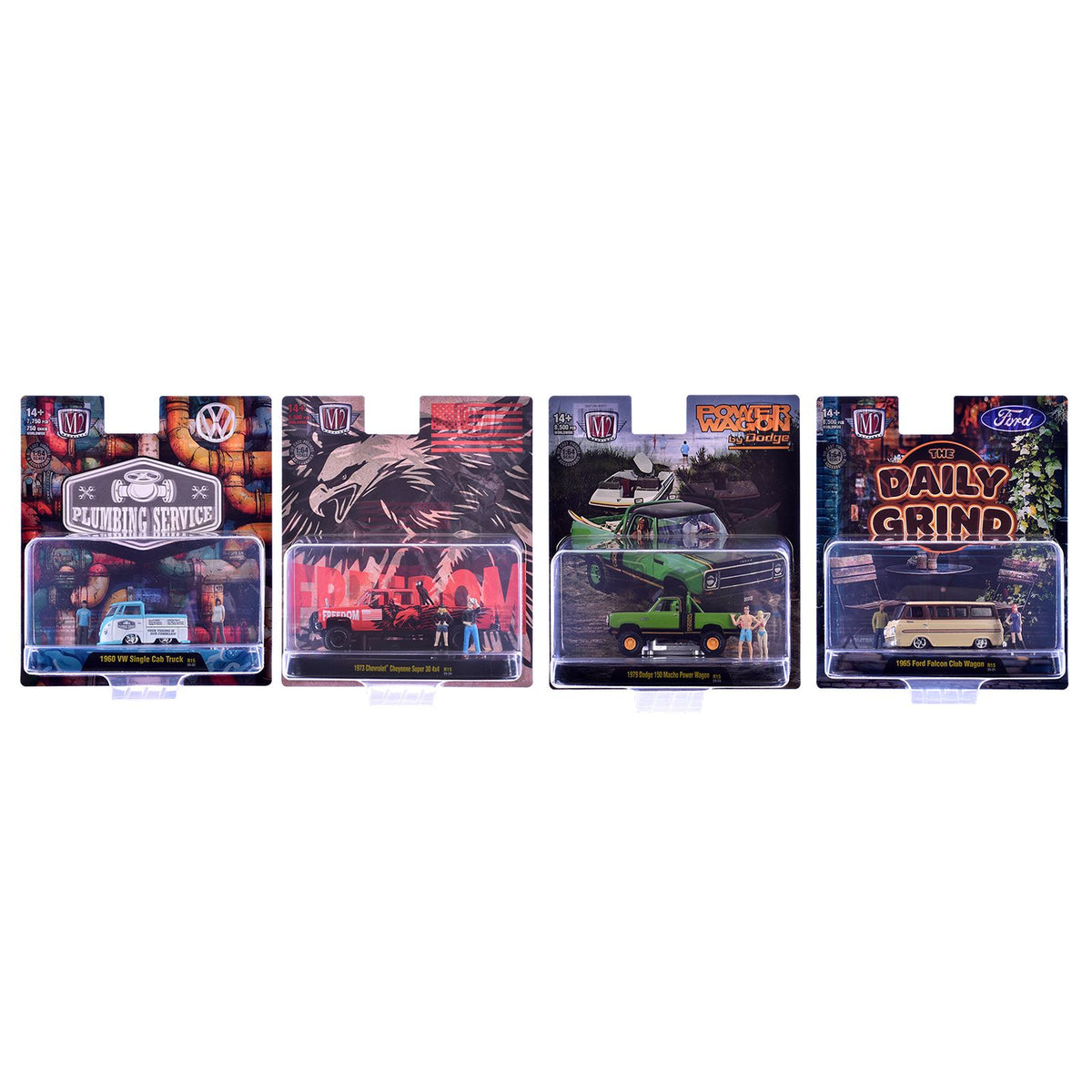 "Auto News" Release 15 Set of 4 Cars Limited Edition to 8500 pieces Worldwide 1/64 Diecast Model Cars by M2 Machines