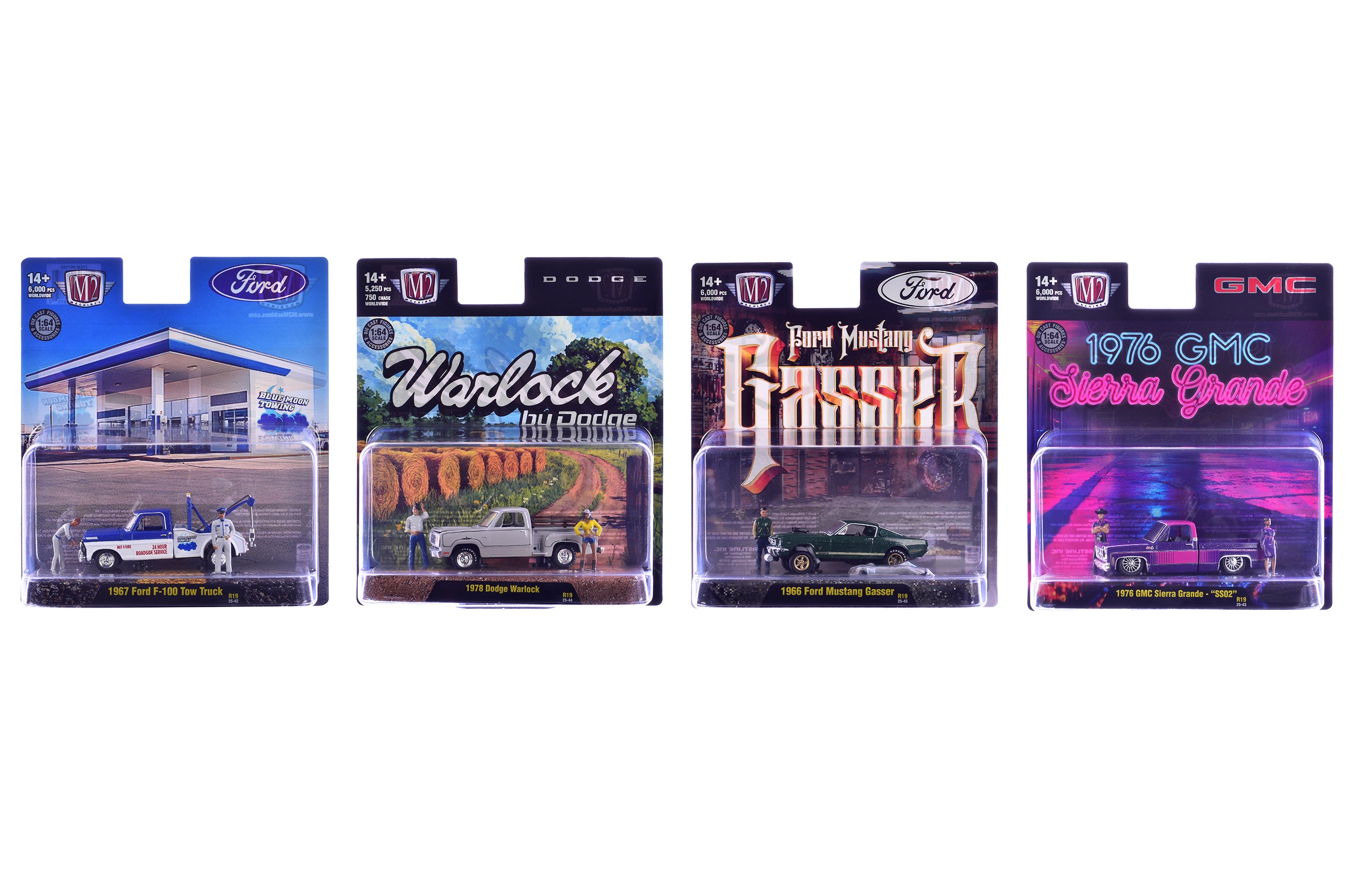 "Auto News" Release 19 Set of 4 Cars Limited Edition to 6000 pieces Worldwide 1/64 Diecast Model Cars by M2 Machines