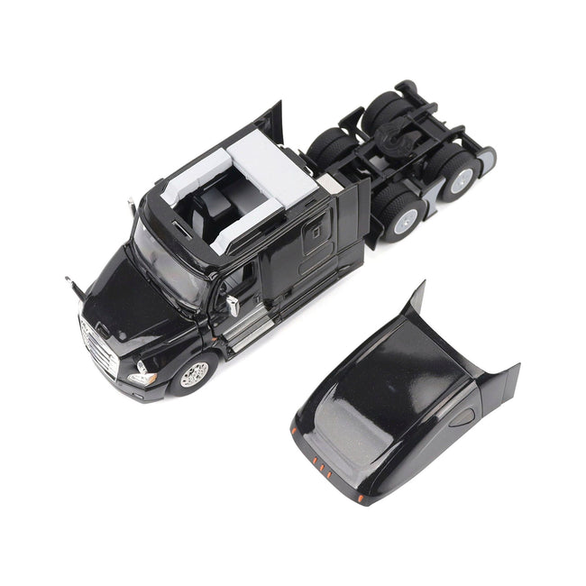 Freightliner New Cascadia Sleeper Cab Truck Tractor Black "Transport Series" 1/50 Diecast Model by Diecast Masters