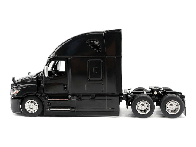 2025 Freightliner Cascadia Gen-5 Sleeper Cab Truck Tractor Night-Shift Black "Transport Series" 1/64 Diecast Model by Diecast Masters