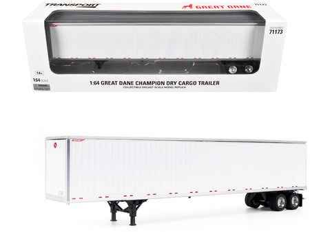 Great Dane Champion 53ft Dry Cargo Trailer White "Transport Series" 1/64 Diecast Model by Diecast Masters