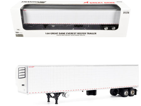 Great Dane Everest 53ft Refridgerated Trailer White "Transport Series" 1/64 Diecast Model by Diecast Masters
