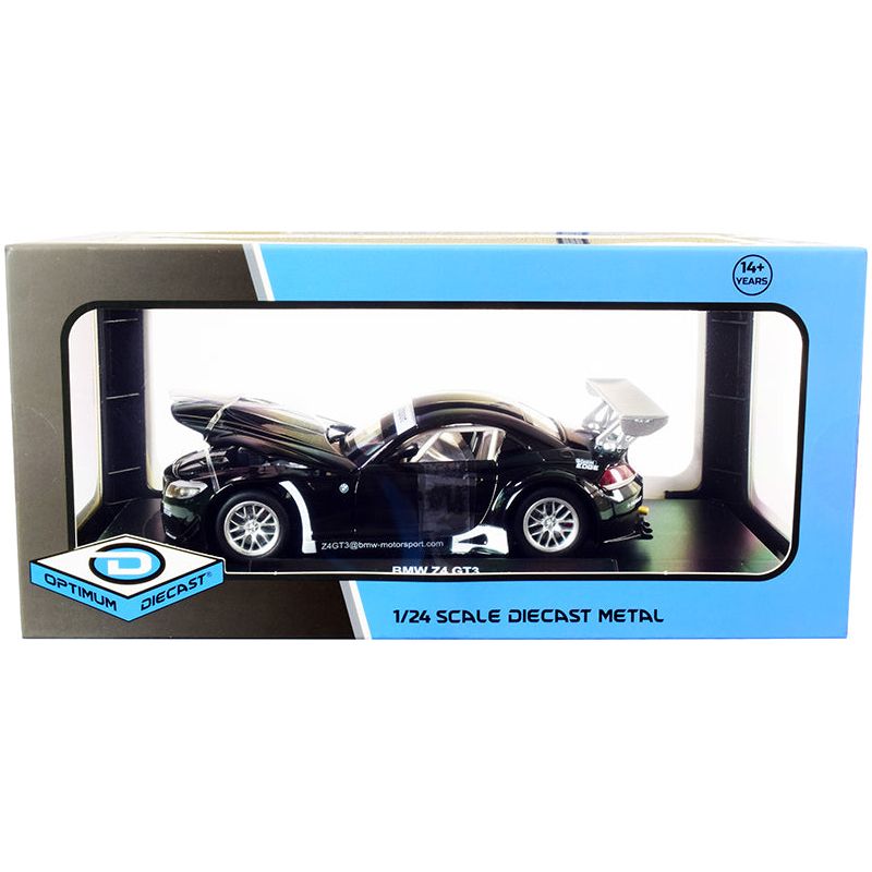 BMW Z4 GT3 Black and Silver 1/24 Diecast Model Car by Optimum Diecast