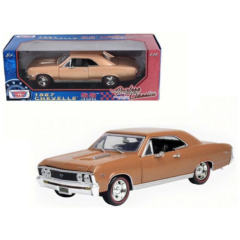 1967 Chevrolet Chevelle SS 396 Golden Brown Metallic "Timeless Classics" Series 1/18 Diecast Model Car by Motormax