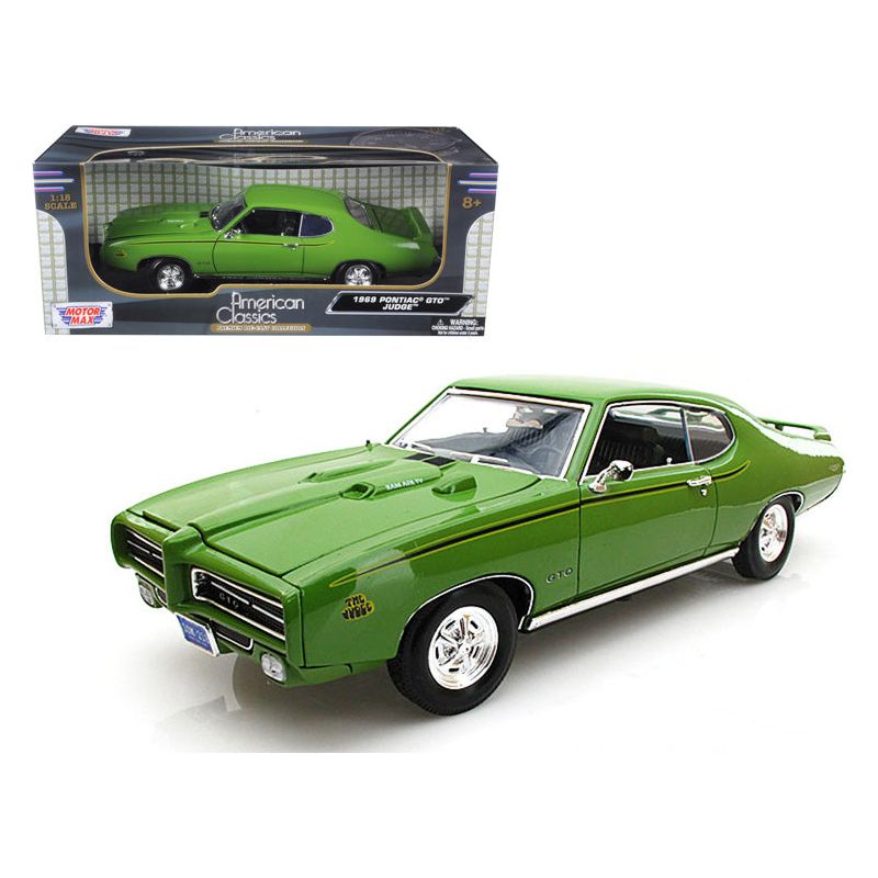 1969 Pontiac GTO Judge Green 1/18 Diecast Car Model by Motormax