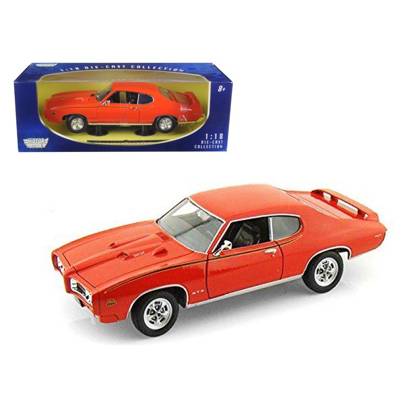 1969 Pontiac GTO Judge Orange 1/18 Diecast Model Car by Motormax