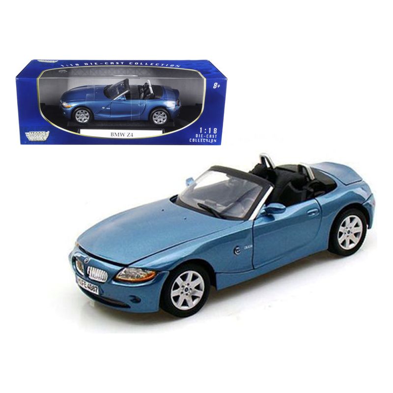 BMW Z4 Convertible Blue 1/18 Diecast Model Car by Motormax