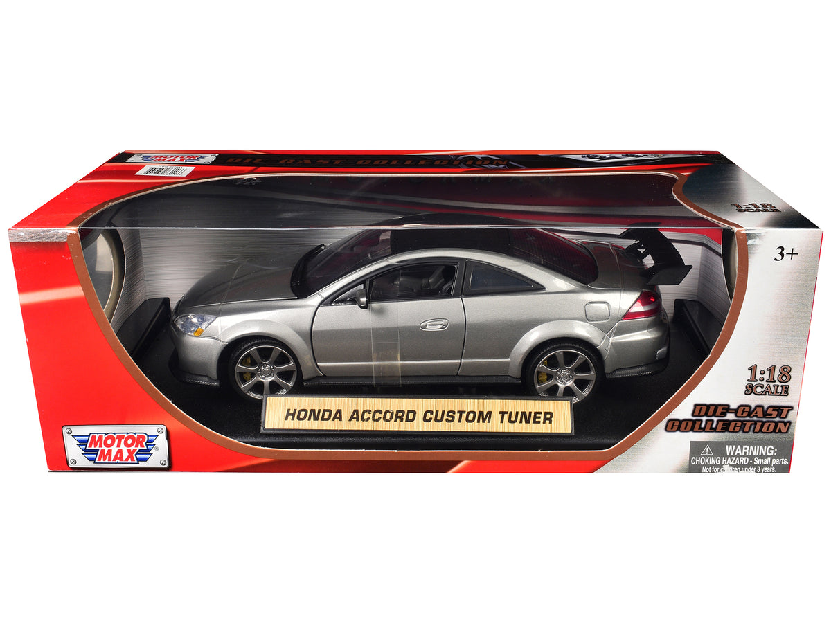 2003 Honda Accord Gray Metallic 1/18 Diecast Model Car by Motormax - view 3
